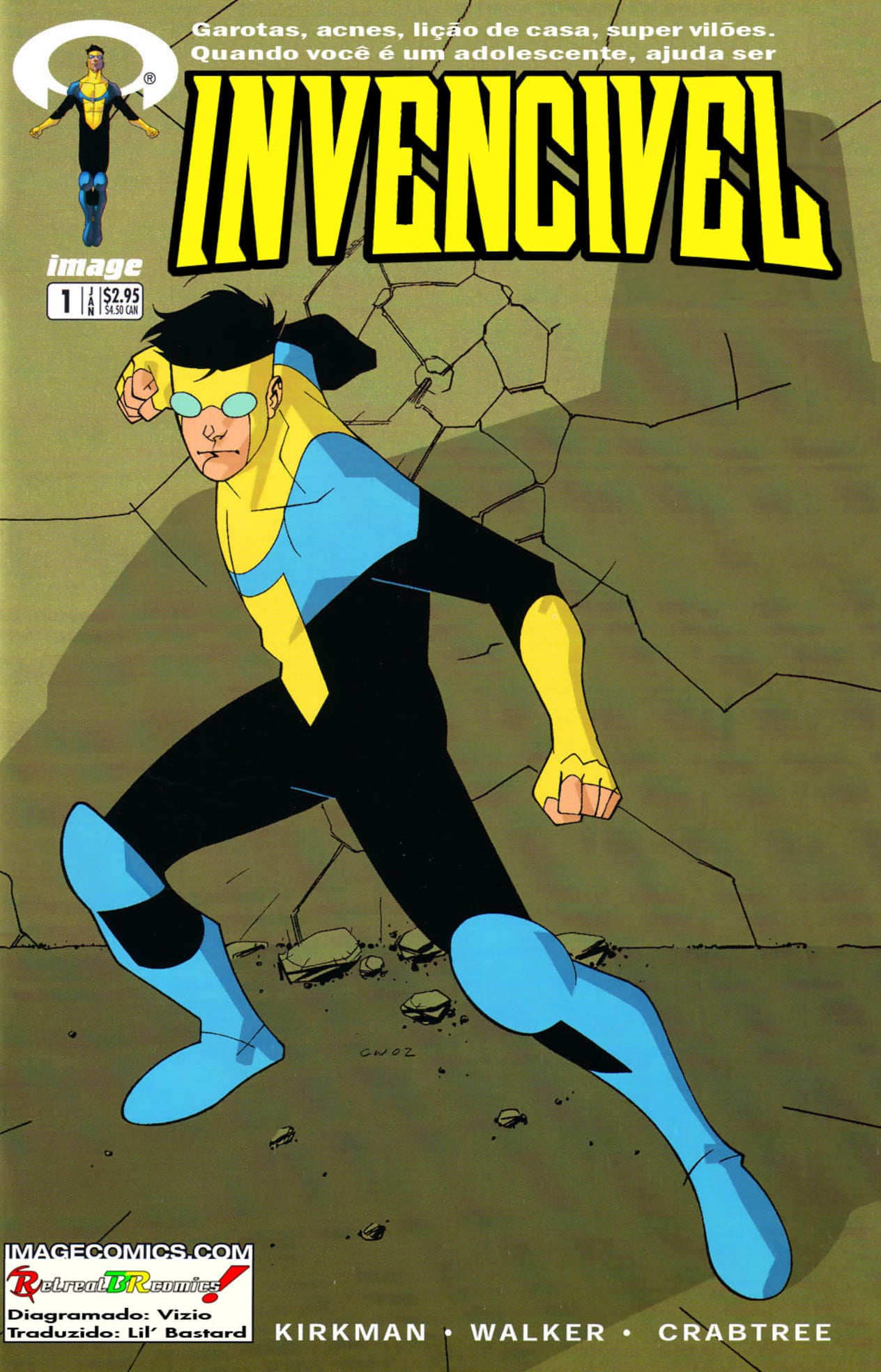 Primeira edição da HQ de Invencível na Image Comics em 2003